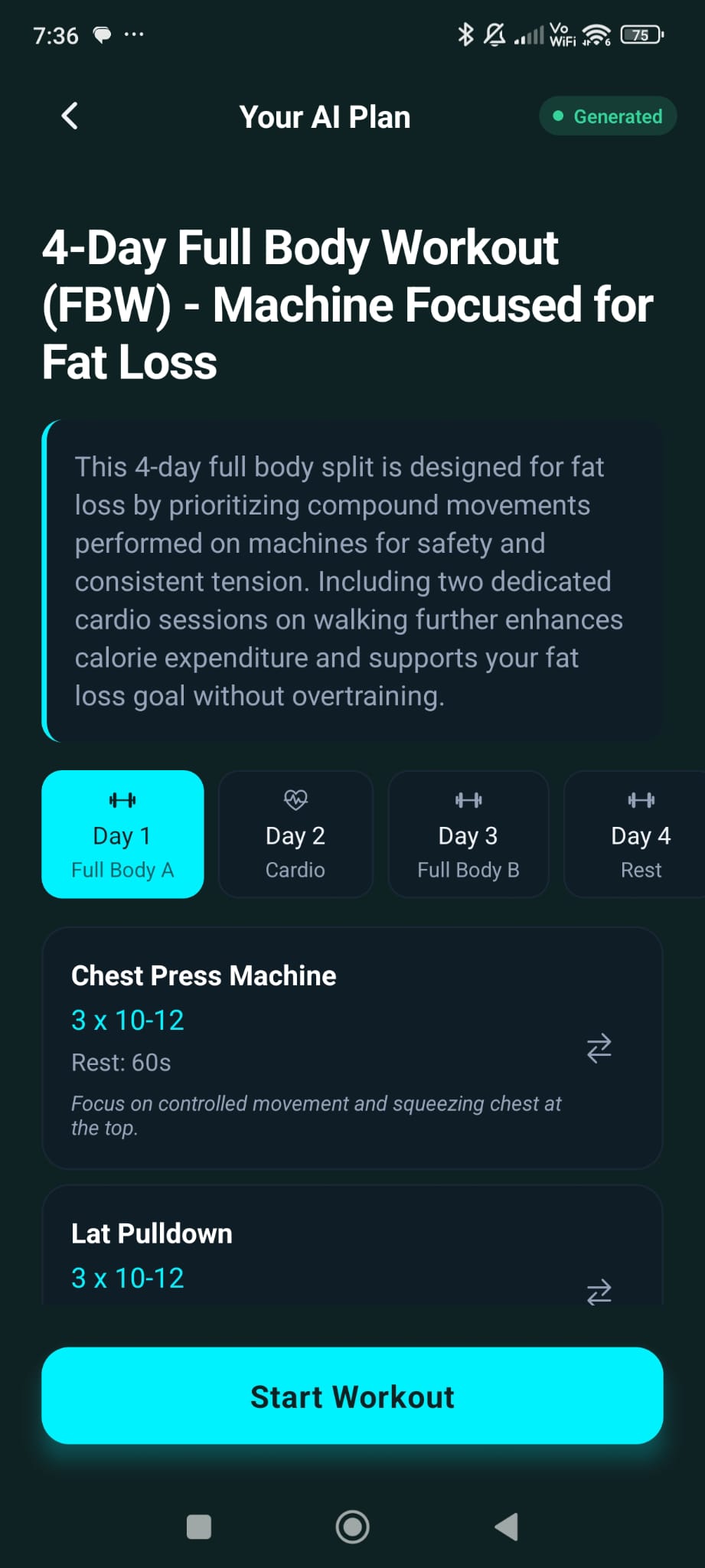 AI Workout Plan